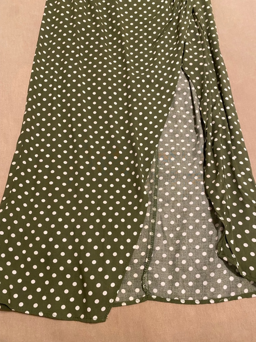 Strappy Zara Green Polka Dot Maxi Dress Sz S - GREAT CONDITION! - Picture 5 of 8